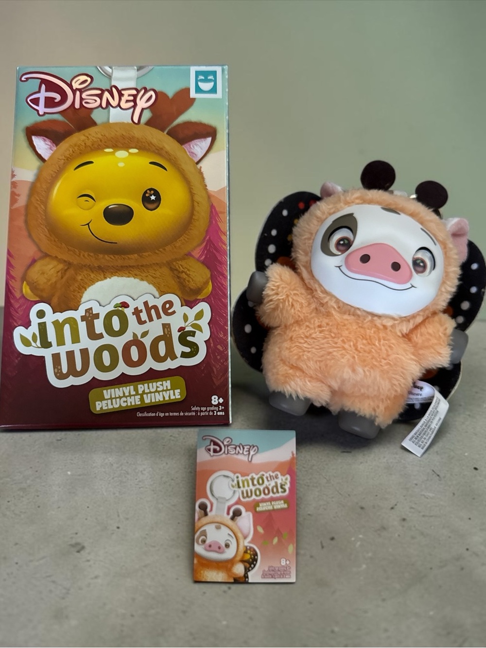 Disney Into the Woods PIG Plush Vinyl Toy - Cute Forest Character aOPEN BOX